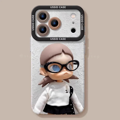 Cute Crying Baby Liquid Silicone Phone Case For iPhone