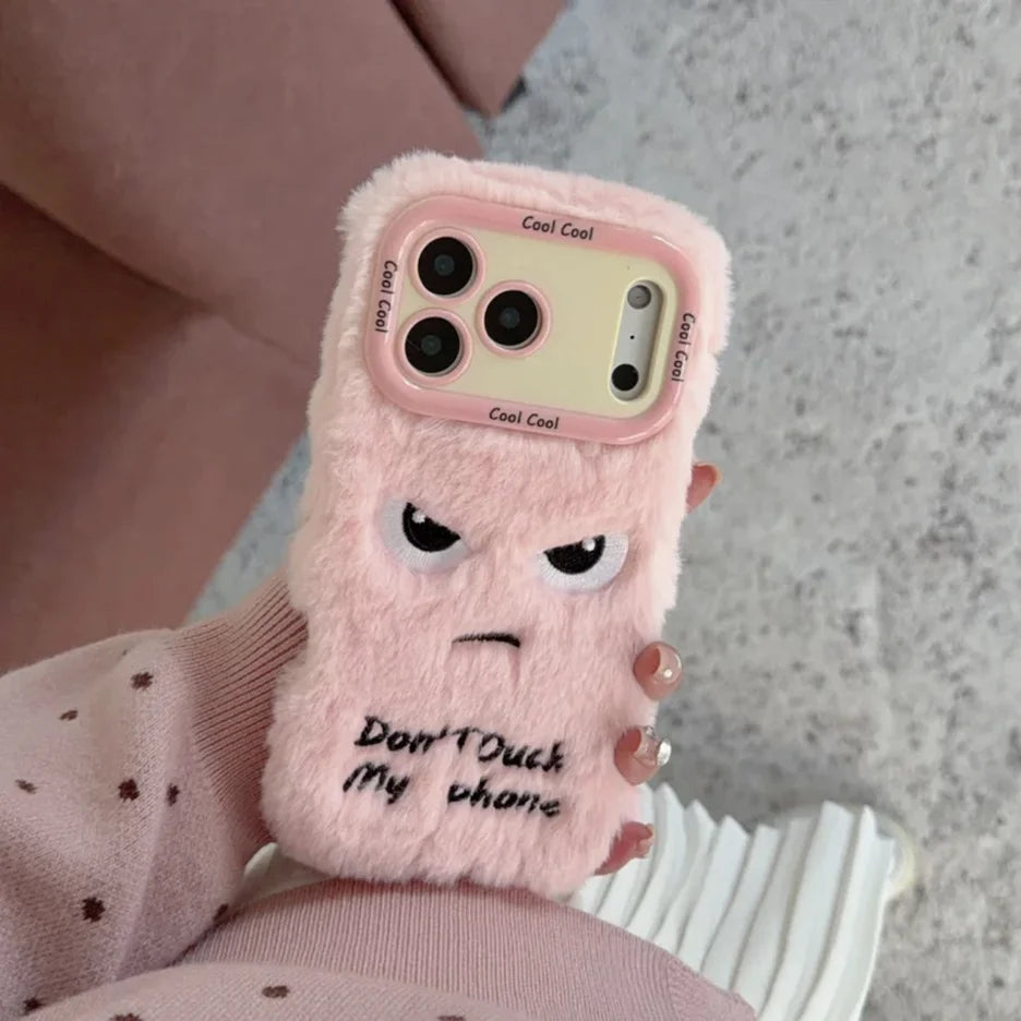 Cute Funny Velvet Phone Case For iPhone 17 16 15 14 13 12 11 Pro Max Plus