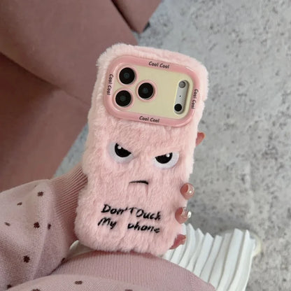 Cute Funny Velvet Phone Case For iPhone 17 16 15 14 13 12 11 Pro Max Plus