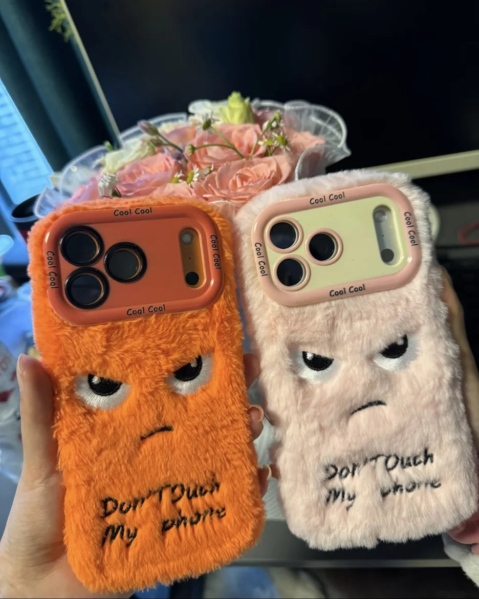 Cute Funny Velvet Phone Case For iPhone 17 16 15 14 13 12 11 Pro Max Plus