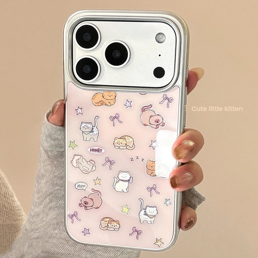 Cute Pink Cat Kitty Case For iPhone 17 16 15 14 13 12 Pro Max Plus 11 XR