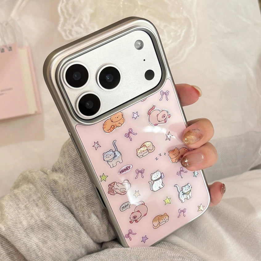 Cute Pink Cat Kitty Case For iPhone 17 16 15 14 13 12 Pro Max Plus 11 XR