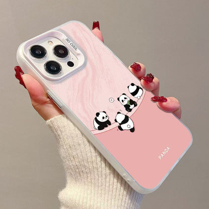 Cute Playing Panda Phone Case For All iPhone 17 Air Pro Max 16 Pro 15 14 13 12 11 Plus XS Max XR 7 8 Plus SE