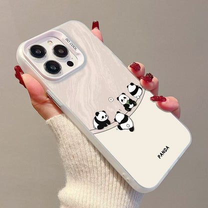 Cute Playing Panda Phone Case For All iPhone 17 Air Pro Max 16 Pro 15 14 13 12 11 Plus XS Max XR 7 8 Plus SE