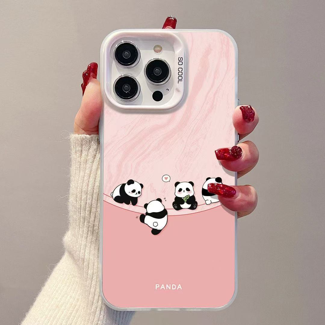Cute Playing Panda Phone Case For All iPhone 17 Air Pro Max 16 Pro 15 14 13 12 11 Plus XS Max XR 7 8 Plus SE