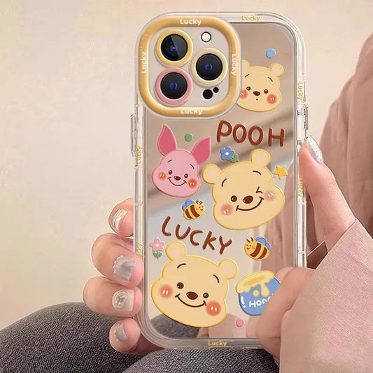 Cute Pooh Bear Cover Cartoon Phone Case For iPhone