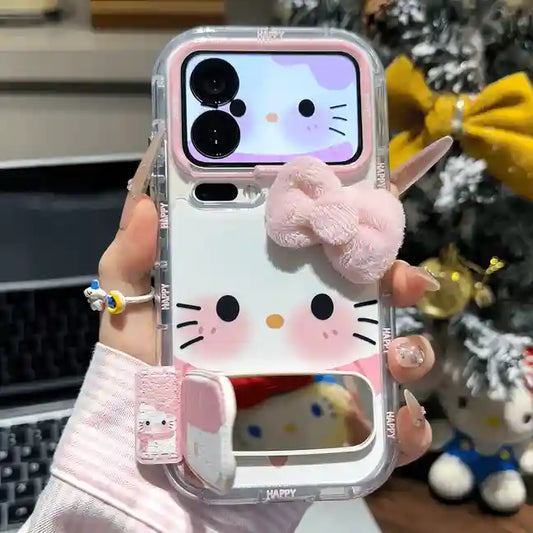 Cuteness Snowman Wearing Scarf With Velvet Bow Phone Case for iPhone Kitten