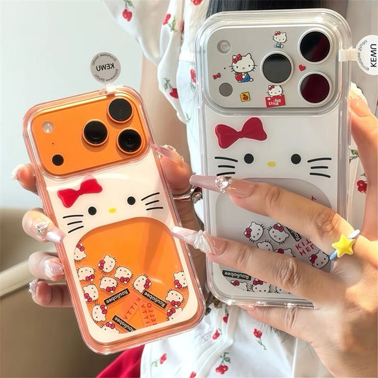Liquid Quicksand Kitty Phone Case for iPhone