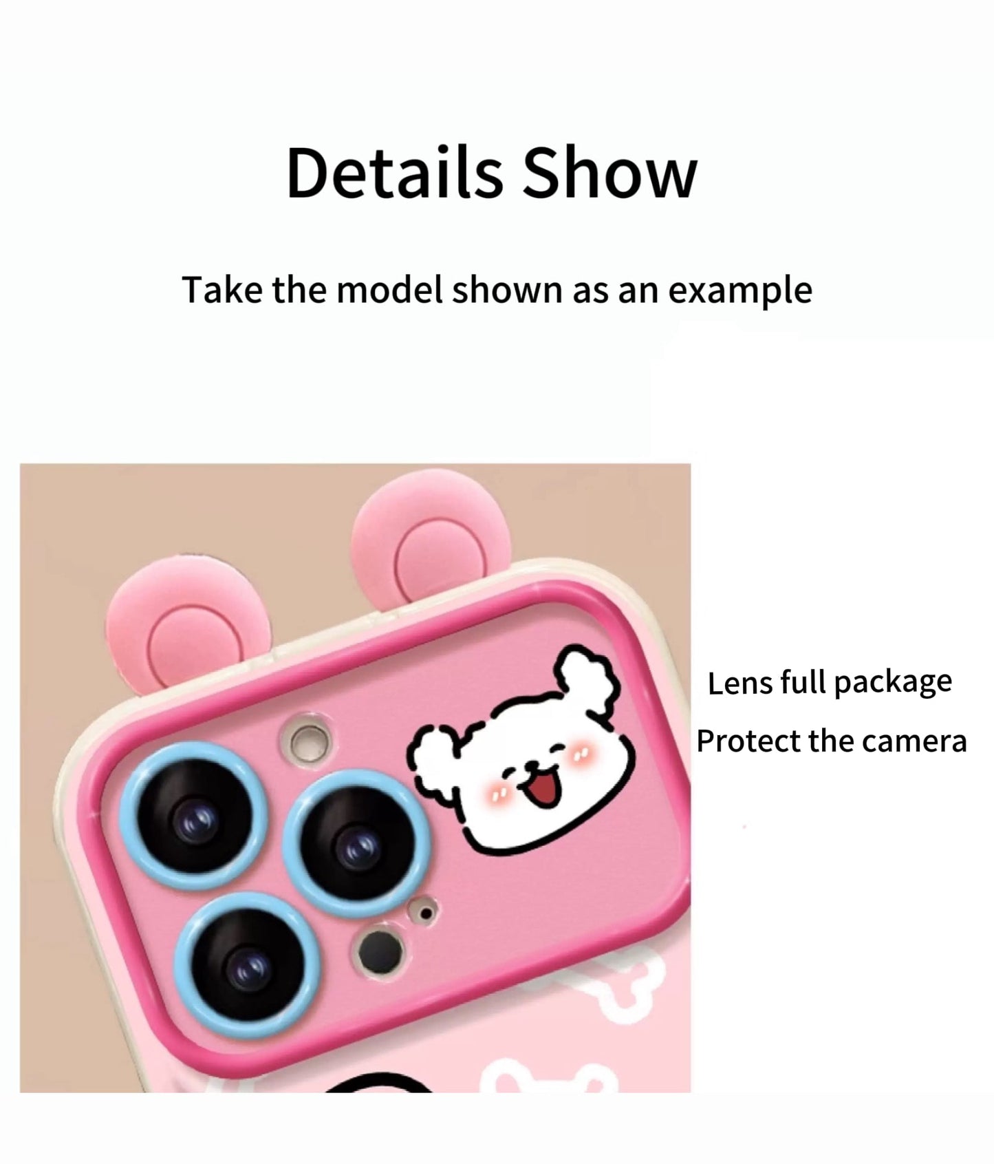 Puppy Flip Phone Case with Mirror and Stand