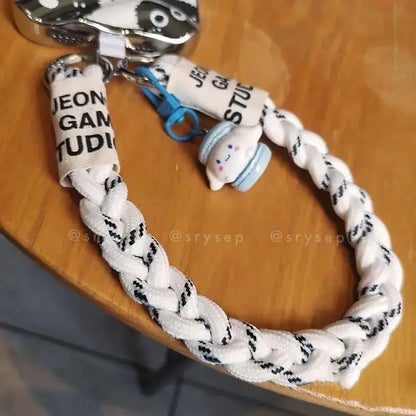 Decorative Woven Charm Handmade Keychain for Phone Case Pad Case Bumper