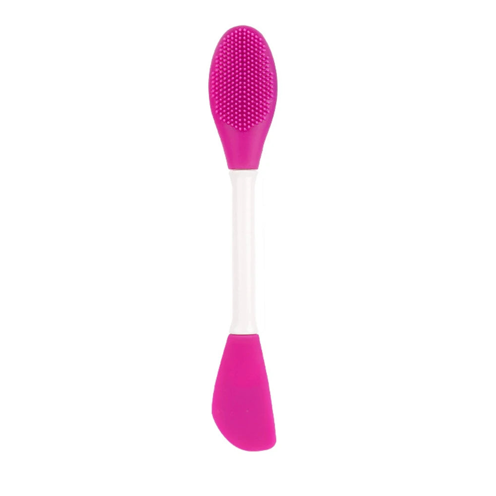 Double Head Facial Mask Brush Silicone Applicator Spoon Spatula Stirring Stick Women Skin Face Cleansing Care Home Makeup Tools