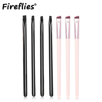 Fireflies 4pcs Blade Makeup Brushes Angled Thin Eyebrow Brush Flat Fine Eyeliner Brush Professional Liner Brow Make Up Tools