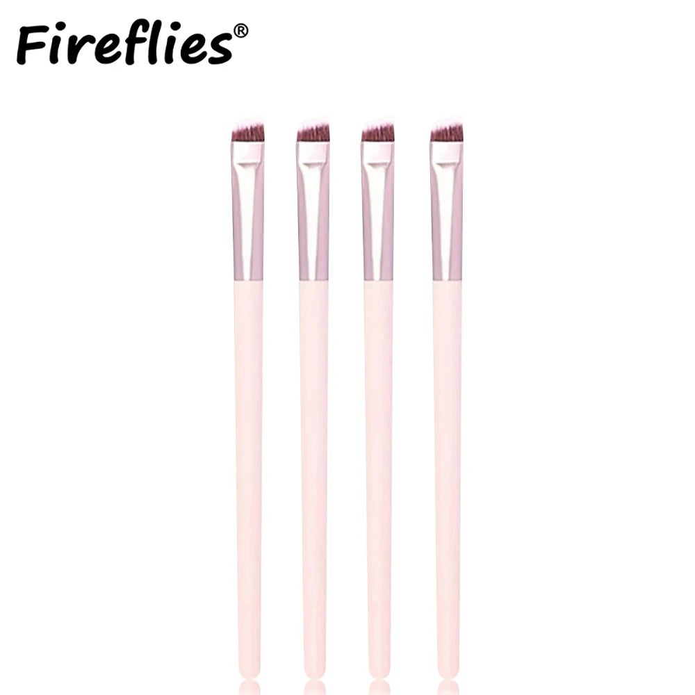 Fireflies 4pcs Blade Makeup Brushes Angled Thin Eyebrow Brush Flat Fine Eyeliner Brush Professional Liner Brow Make Up Tools