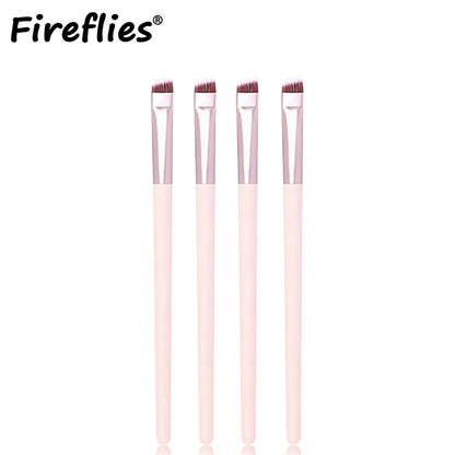 Fireflies 4pcs Blade Makeup Brushes Angled Thin Eyebrow Brush Flat Fine Eyeliner Brush Professional Liner Brow Make Up Tools