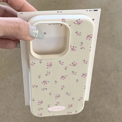 Floral Phone Case For iPhone Leather Back Cover