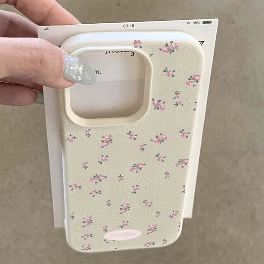 Floral Phone Case For iPhone Leather Back Cover