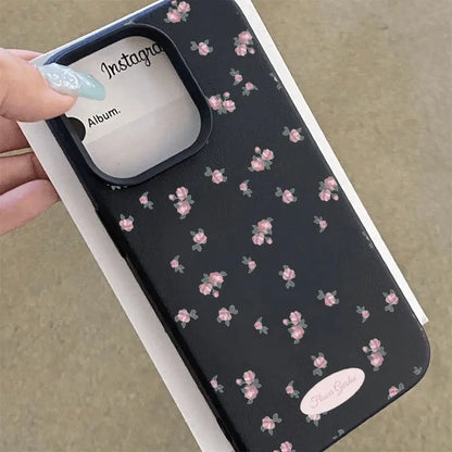 Floral Phone Case For iPhone Leather Back Cover
