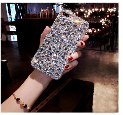 Full Diamonds Glitter Phone Case For iPhone 17 16 15 14 13 12 Pro Max Plus 11 XR 7 8 6