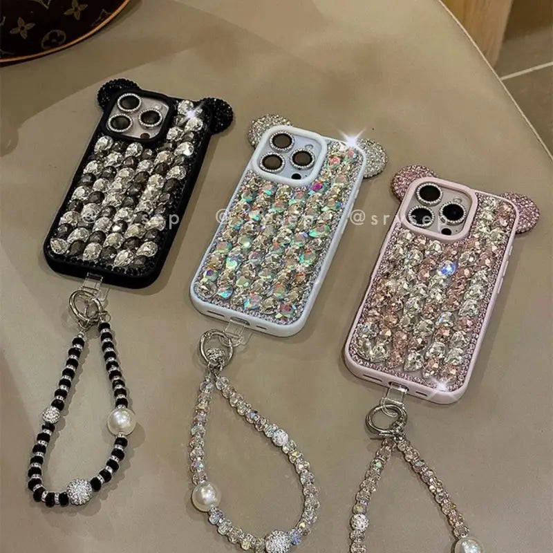 Handmade Glitter Rhinestones Phone Case for iPhone