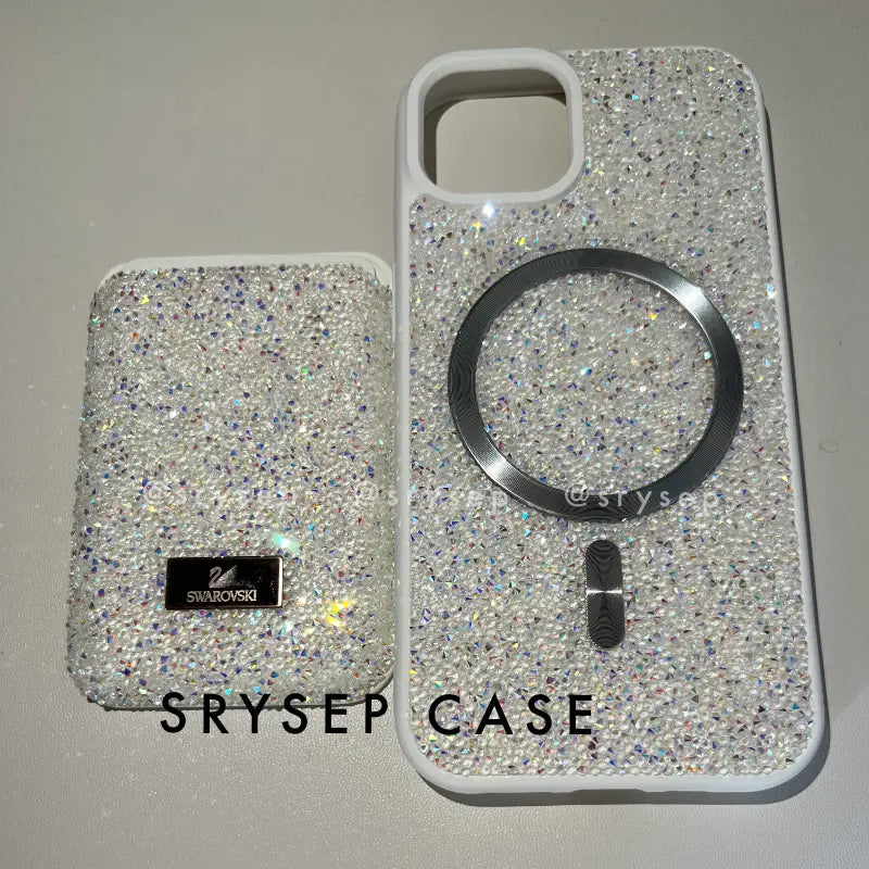 Glitter Diamond Magnetic Card Holder Magsafe Phone Case