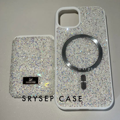 Glitter Diamond Magnetic Card Holder Magsafe Phone Case