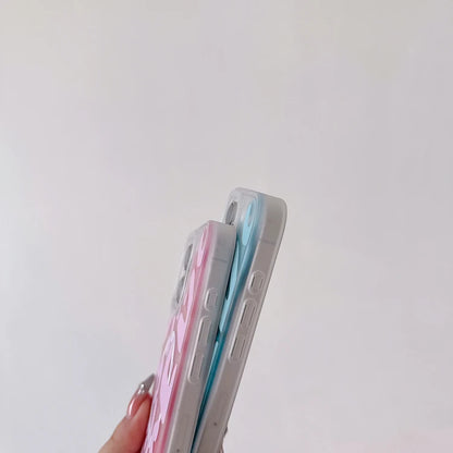 Gold Liquid Sand Pink Quicksand Magnetic Phone Case MagSafe Bumper for iPhone