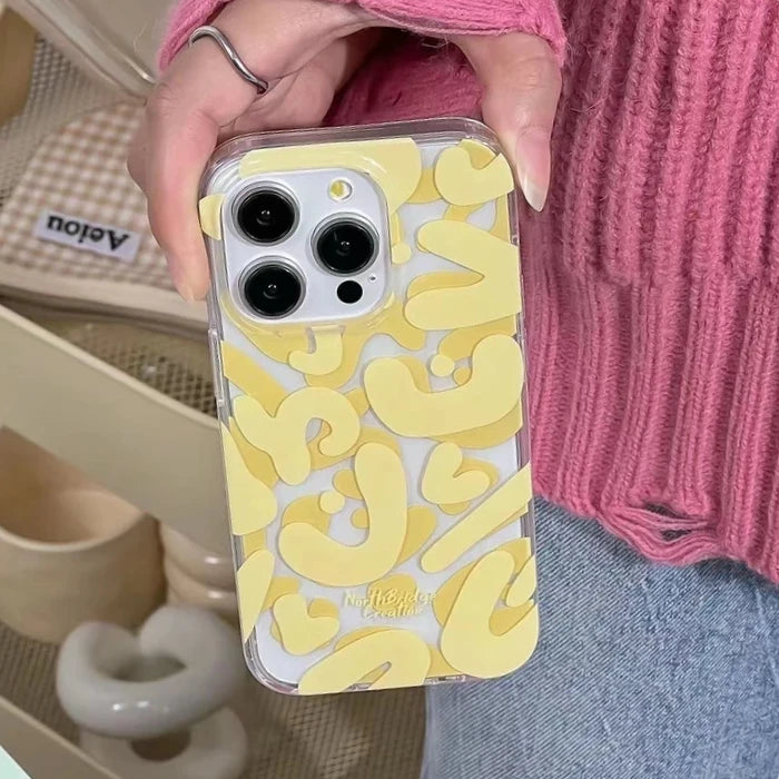 Graffiti Letters Art Poster Creative TPU Clear Phone Case for iPhone