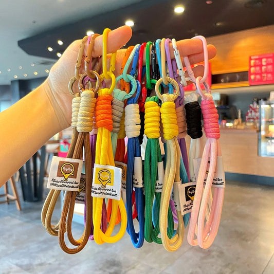 Handmade Braided Rope, Carabiner, Minimalist Lanyard, Keychain, Phone Case Rope, DIY Pendant