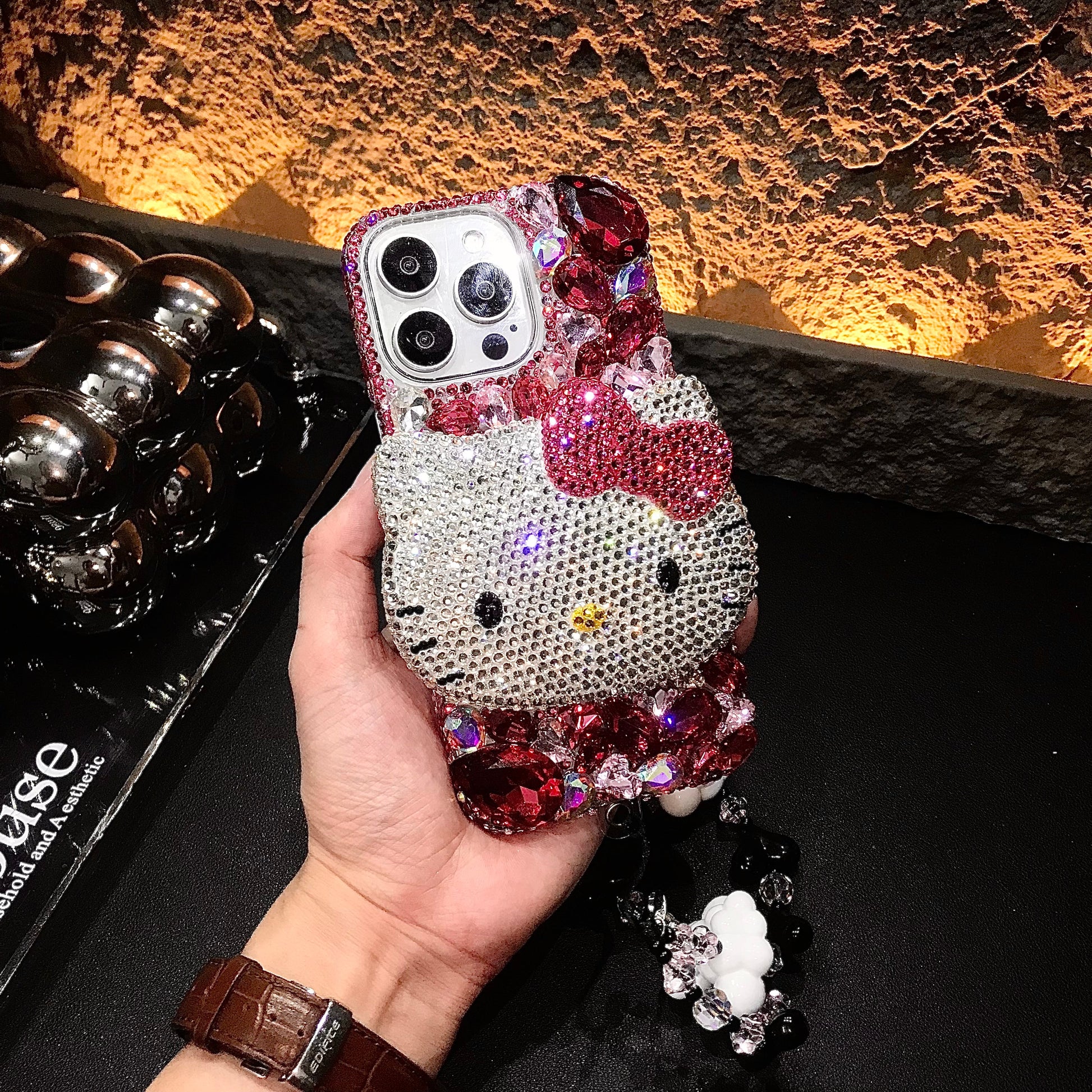 Moon Girl Gorgeous Bling Diamond iPhone Case for iPhone 16 15 14 13 12 11 Plus Pro Max