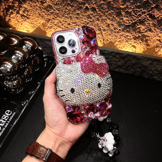 Moon Girl Gorgeous Bling Diamond iPhone Case for iPhone 16 15 14 13 12 11 Plus Pro Max