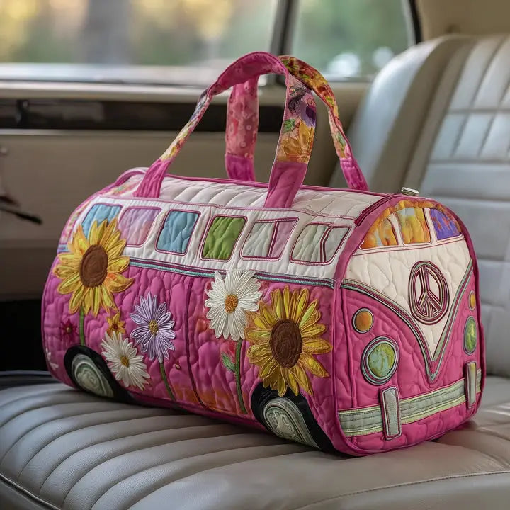 Hippie Van Quilted Duffle Bag