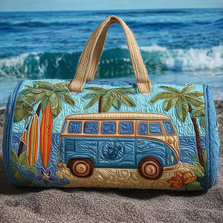 Hippie Van Quilted Duffle Bag
