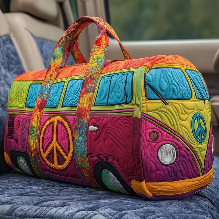 Hippie Van Quilted Duffle Bag