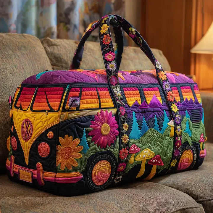 Hippie Van Quilted Duffle Bag