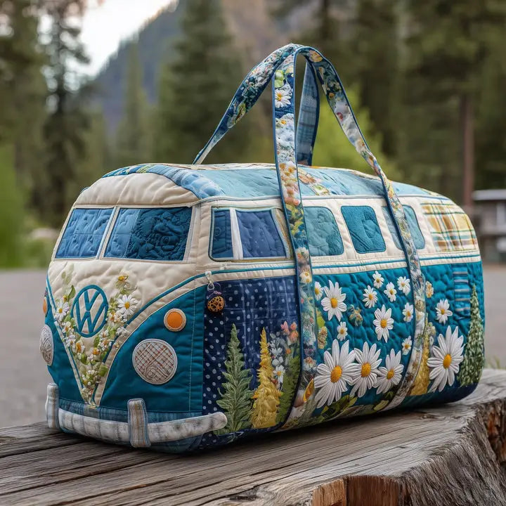 Hippie Van Quilted Duffle Bag