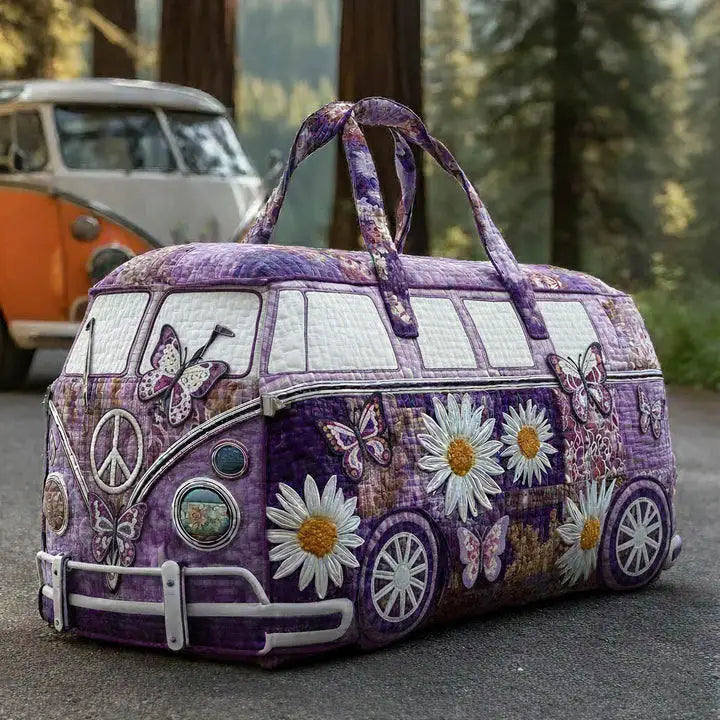 Hippie Van Quilted Duffle Bag