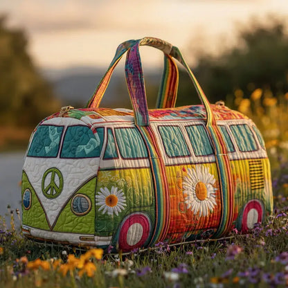 Hippie Van Quilted Duffle Bag