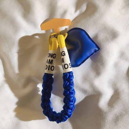 Leather Love Heart Woven Lanyard for Any Phone Case Suitable for Bags Bike Car Keychain