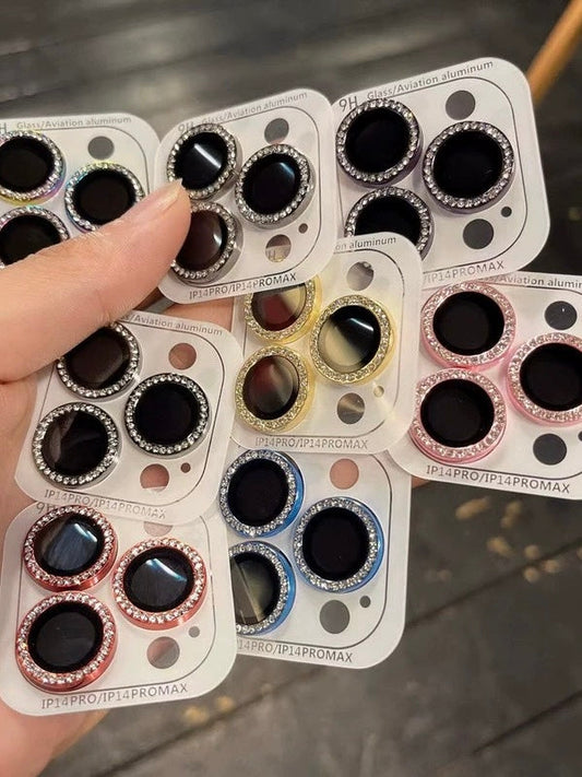 Classy Diamond-like Glitter Metallic Lens Protector Collection