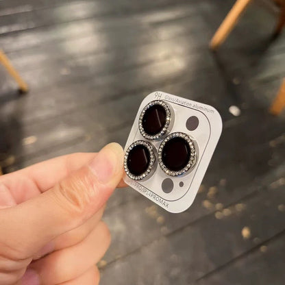 Collection élégante de protecteurs d'objectifs métalliques à paillettes effet diamant