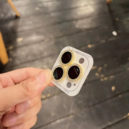 Collection élégante de protecteurs d'objectifs métalliques à paillettes effet diamant