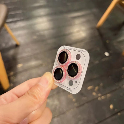 Collection élégante de protecteurs d'objectifs métalliques à paillettes effet diamant