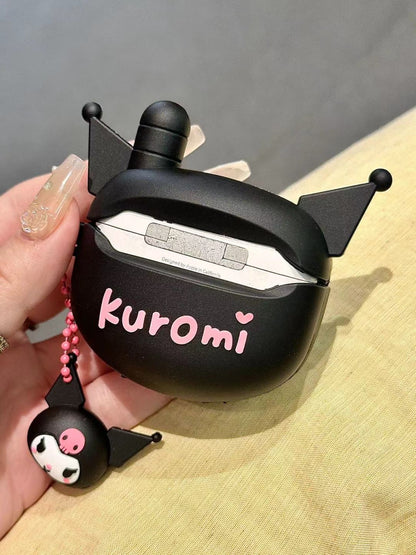 kuro Black Flip Phone Shape Silicone Cute Kawaii AirPods Case for 1 2 3, Pro 1 2 gen