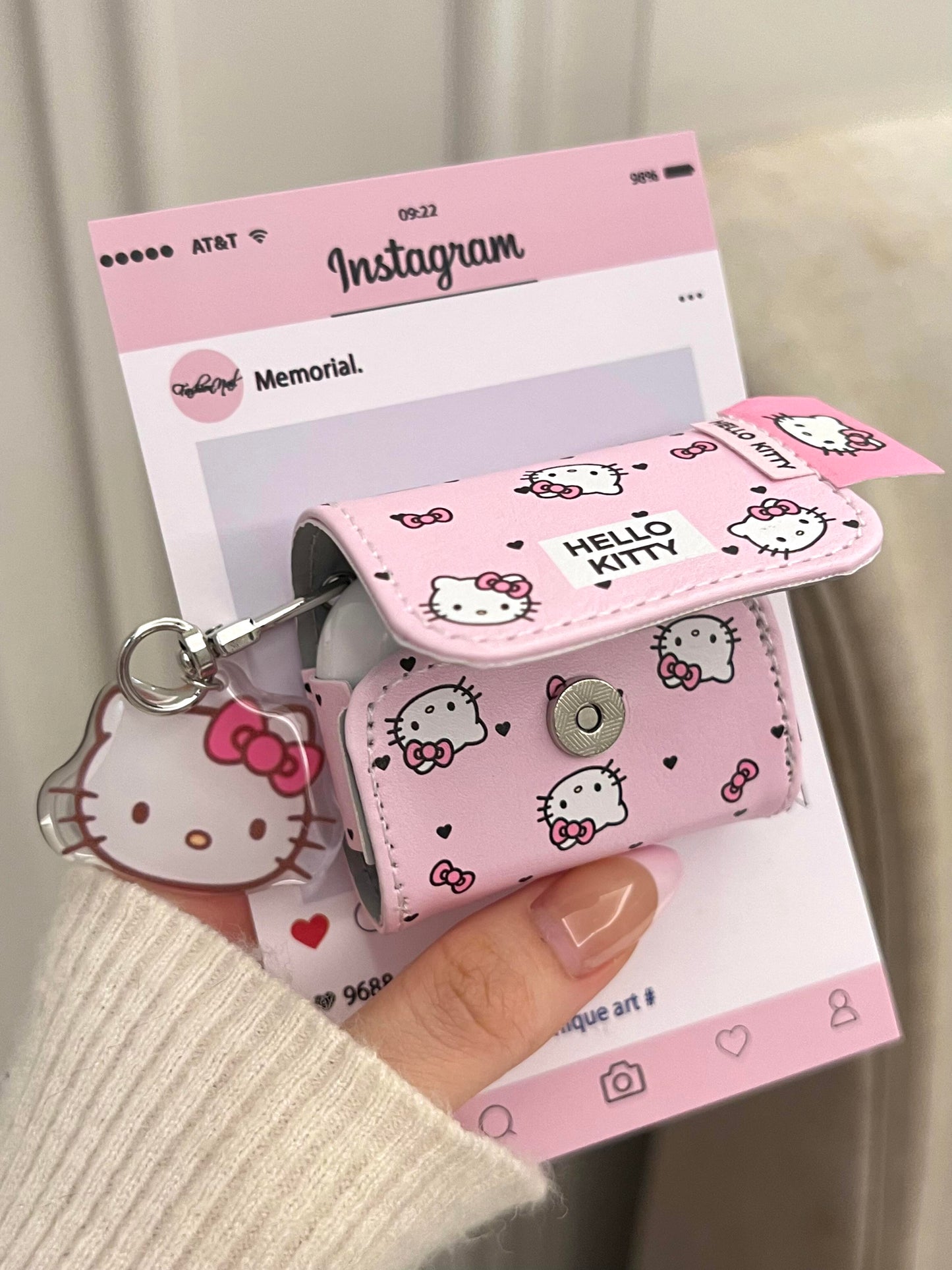 Kitty Pink Cute Kawaii AirPods Case