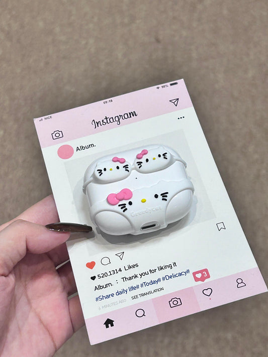 Kitty White Bikini Shape Cute Kawaii AirPods Case
