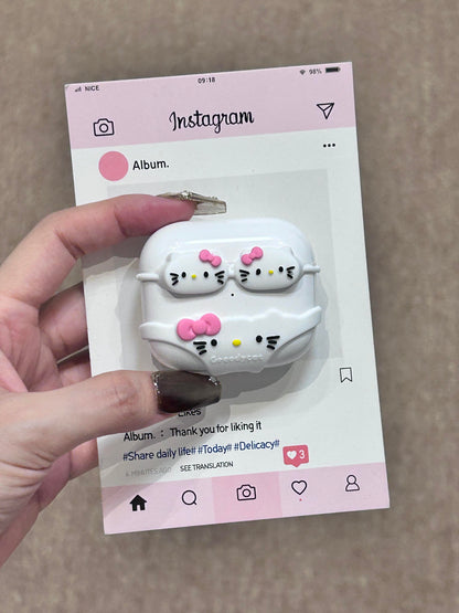 Kitty White Bikini Shape Cute Kawaii AirPods Case