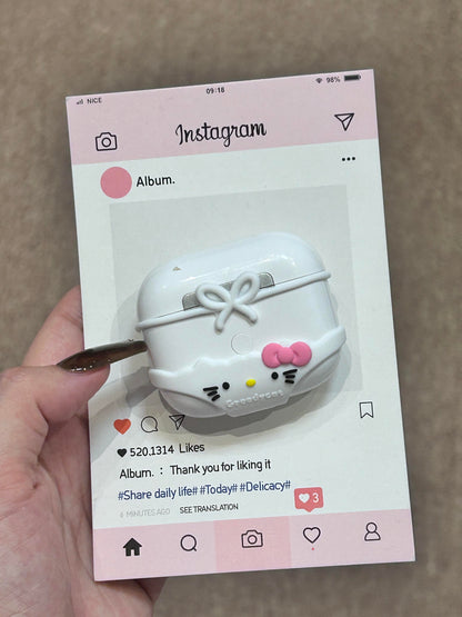 Kitty White Bikini Shape Cute Kawaii AirPods Case