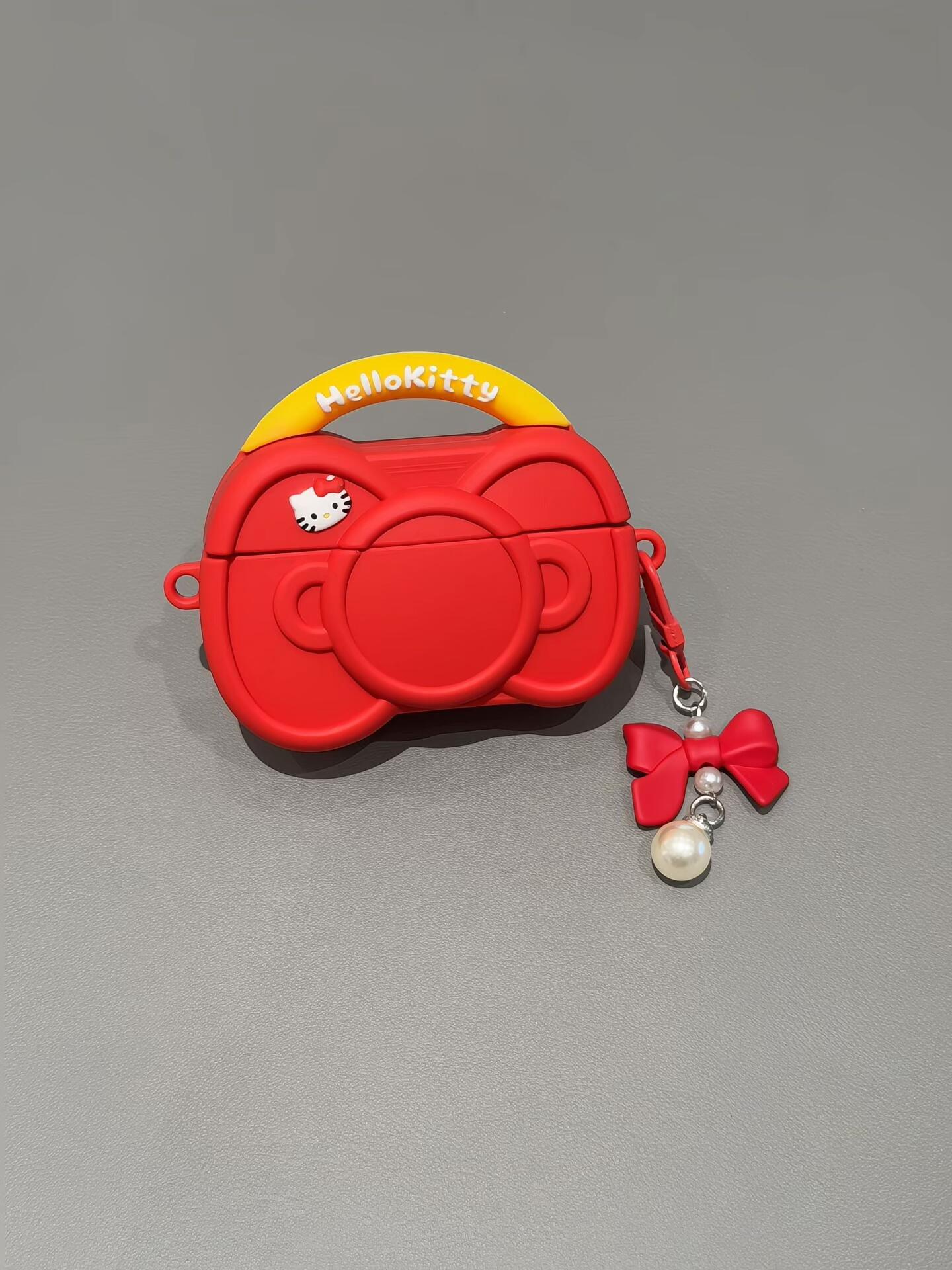 Kitty Bow Shape Silicone Cute Kawaii AirPods Case