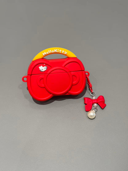 Kitty Bow Shape Silicone Cute Kawaii AirPods Case