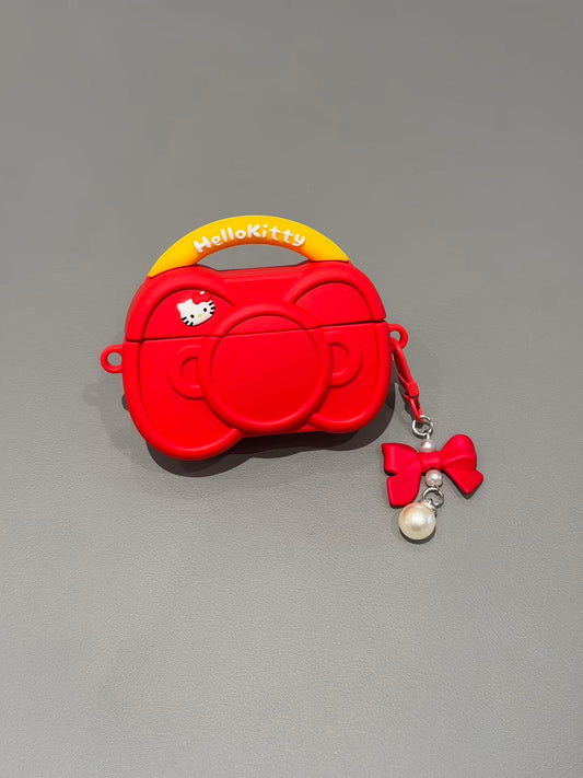 Kitty Bow Shape Silicone Cute Kawaii AirPods Case